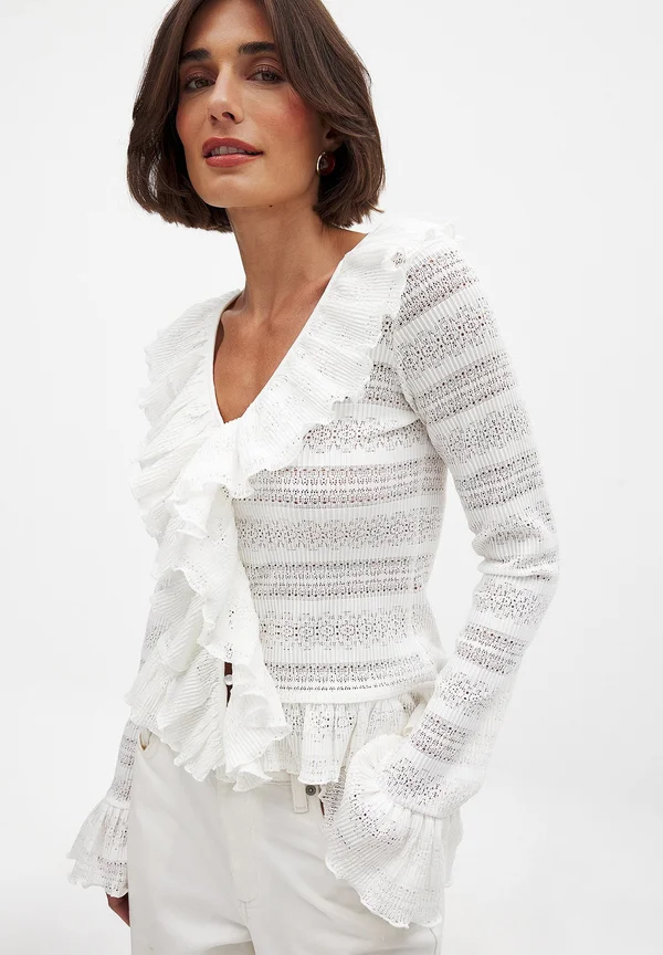 Strickjacke - offwhite