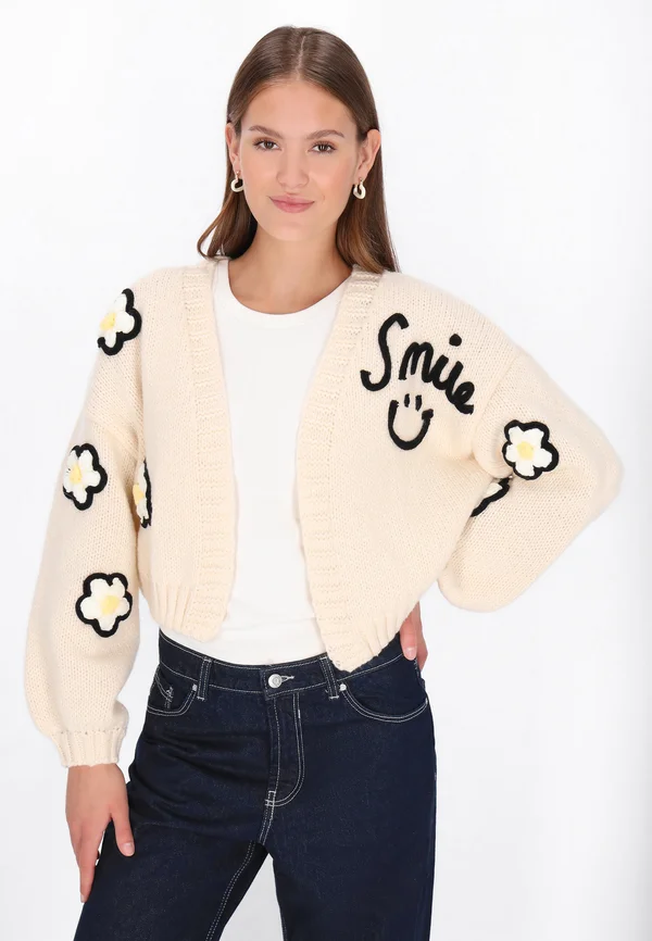 Strickjacke - offwhite