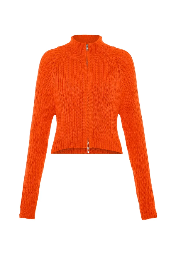 Strickjacke - orange
