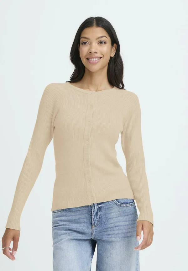 Strickjacke - oyster melange