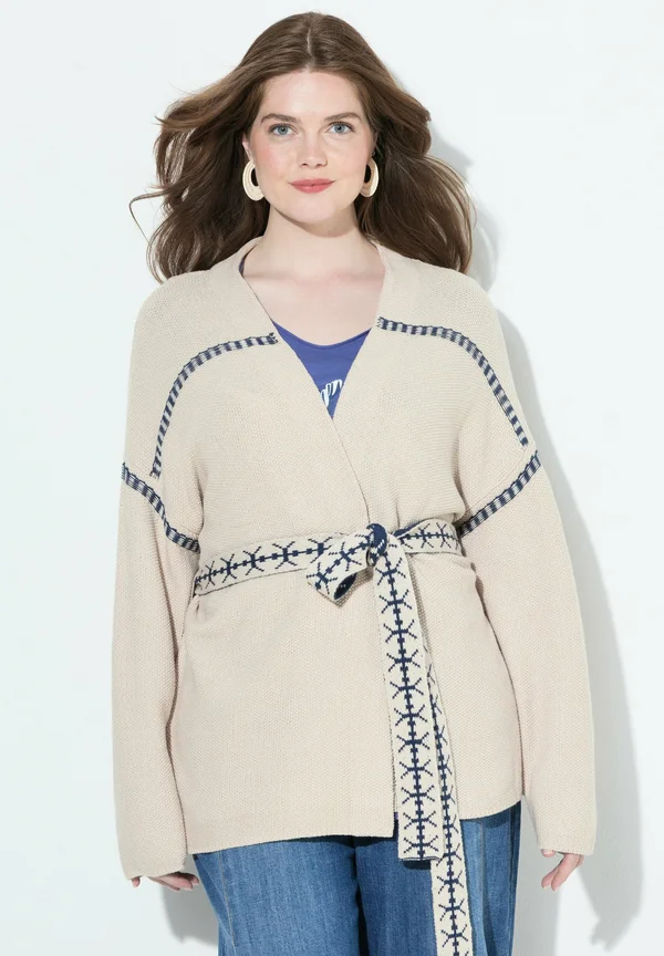 Strickjacke - pale champagne