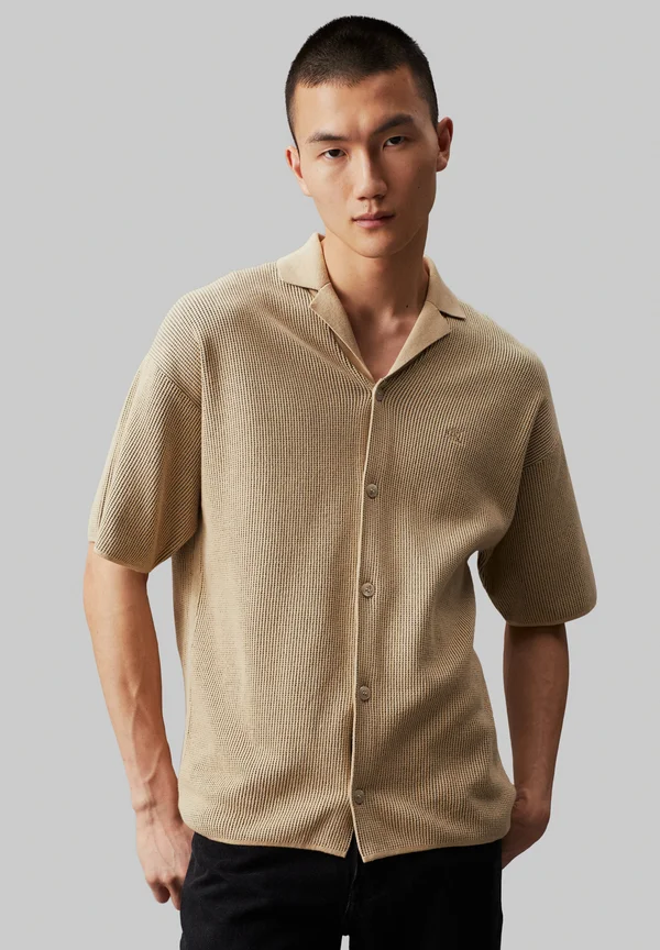 Strickjacke - pale khaki