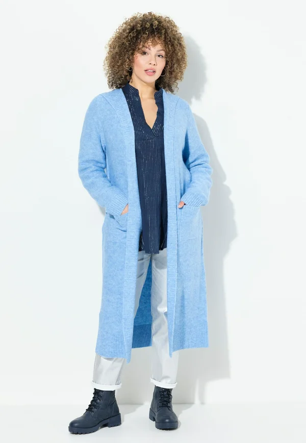 Strickjacke - pastel petrol