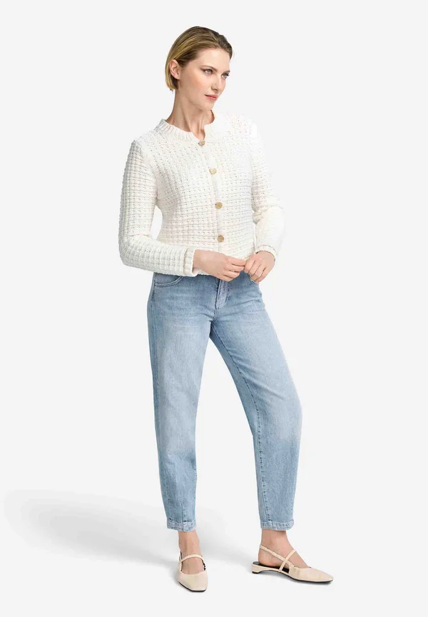 Strickjacke - pearl white