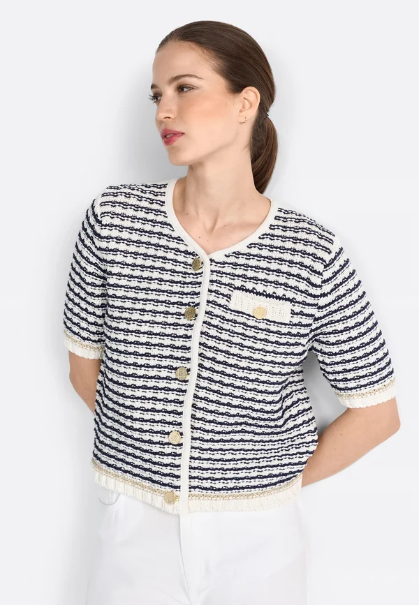 Strickjacke - pearl white