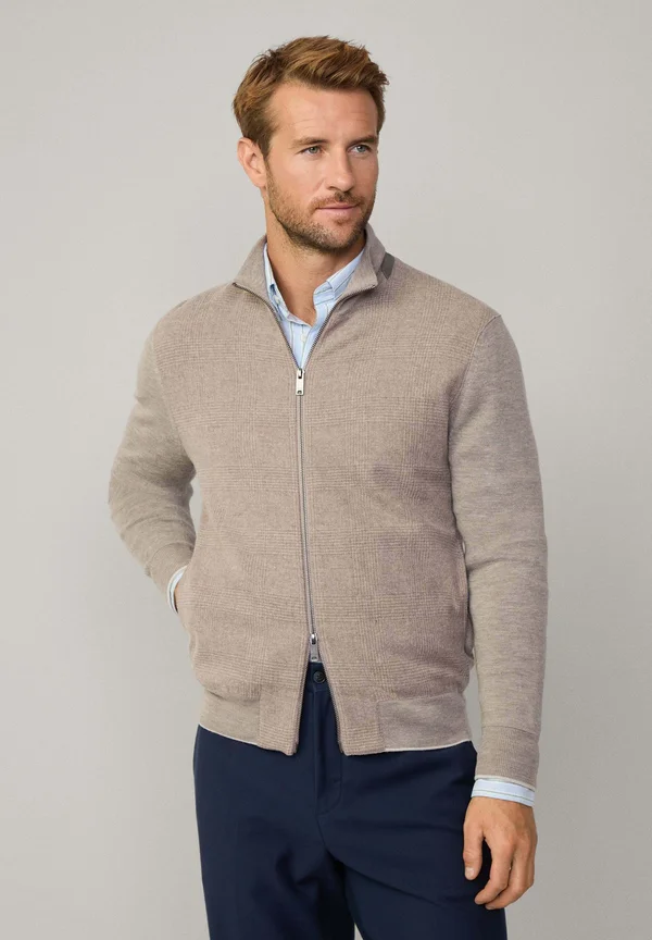 Strickjacke - pebble beige
