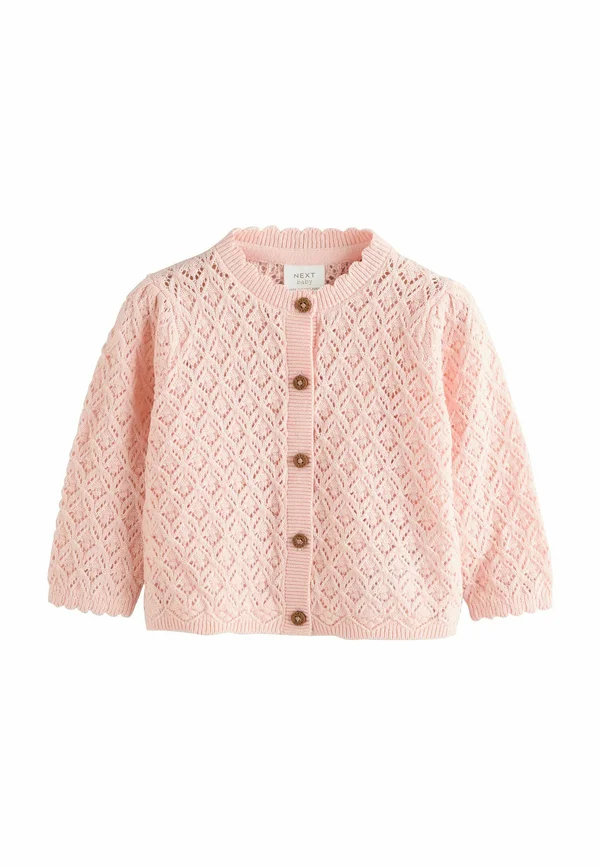 Strickjacke - pink pointelle