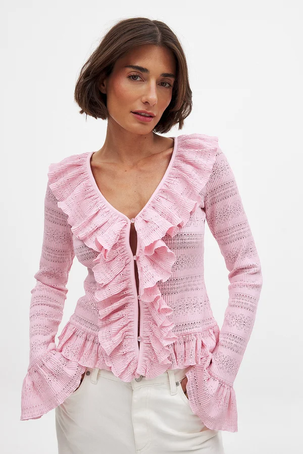 Strickjacke - pink