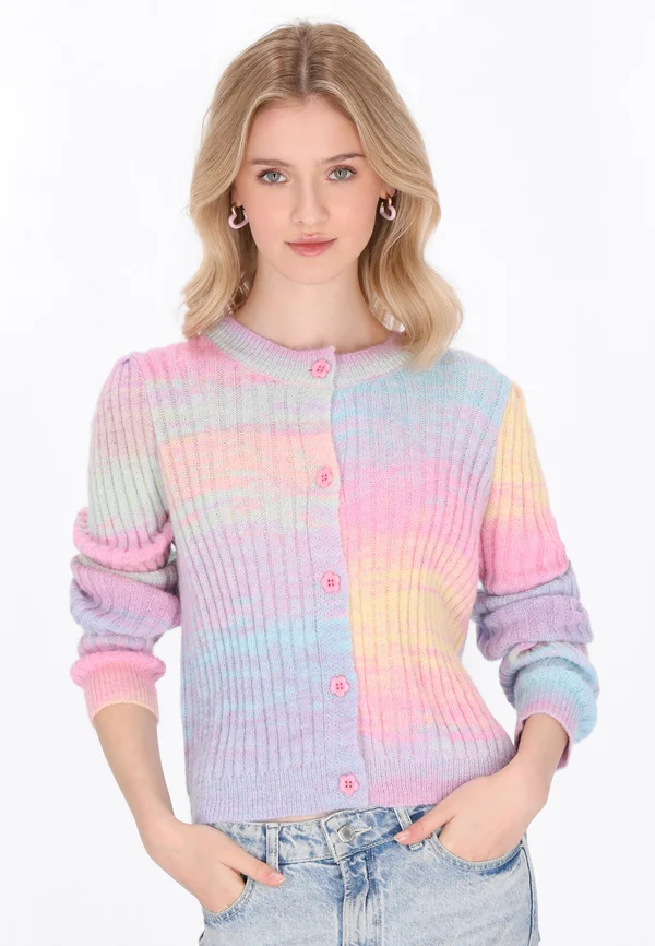 Strickjacke - pink/multicolor