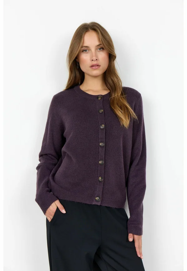 Strickjacke - plum perfect melange