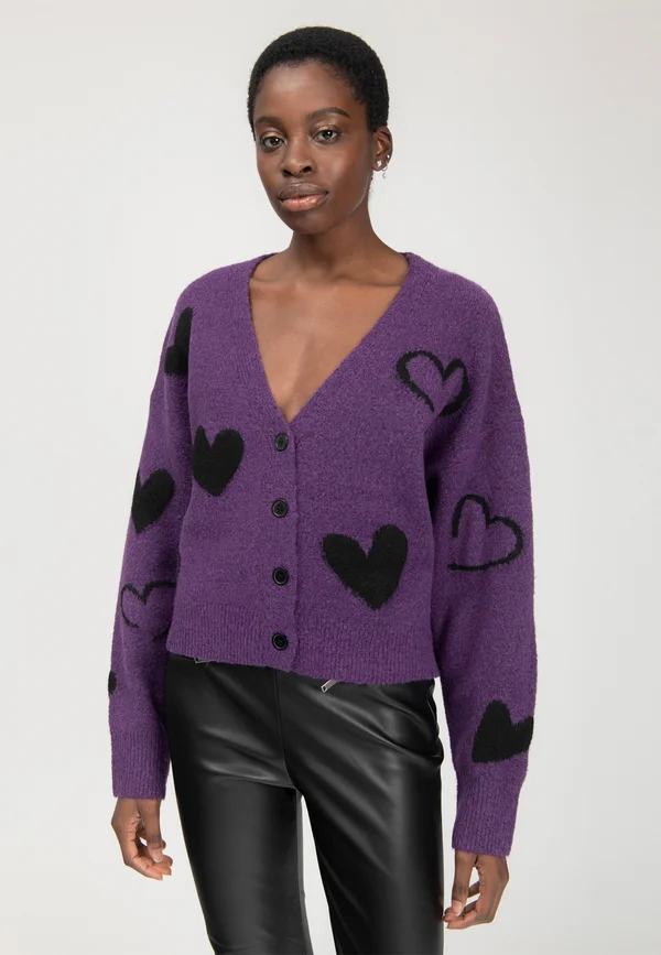 Strickjacke - purple