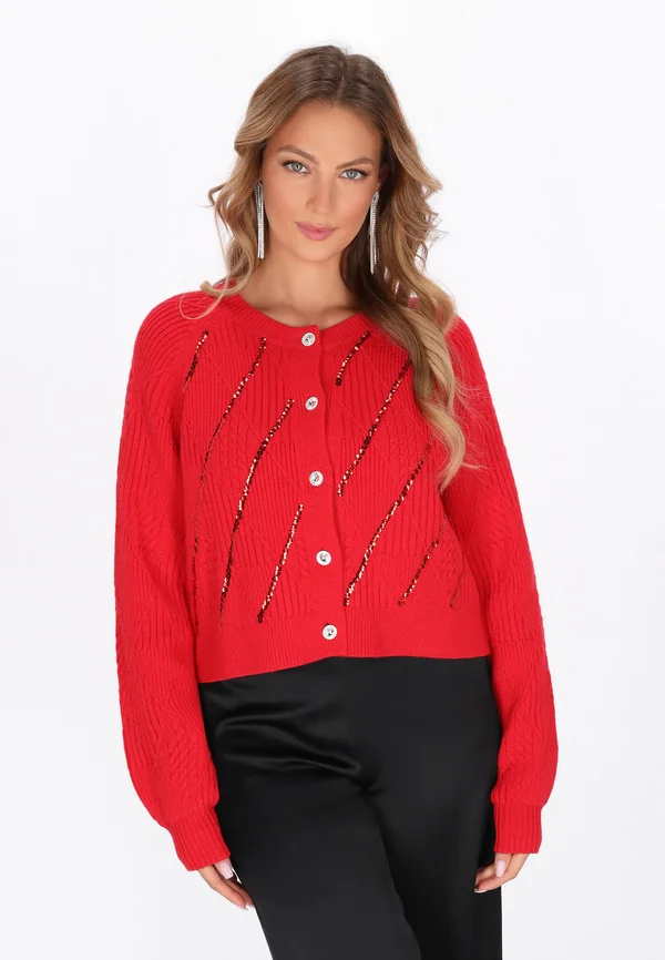 Strickjacke - red