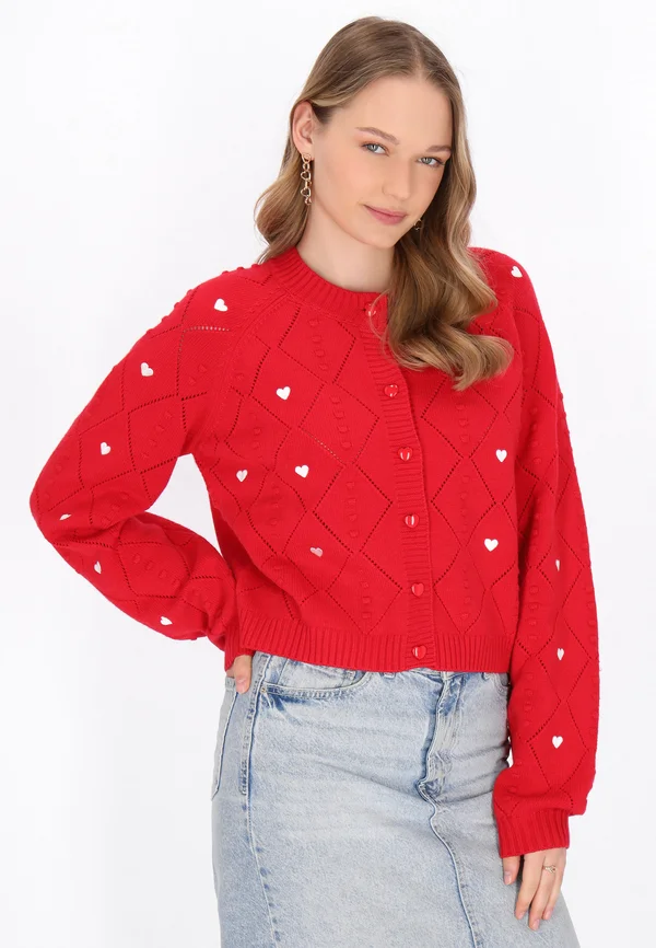 Strickjacke - red