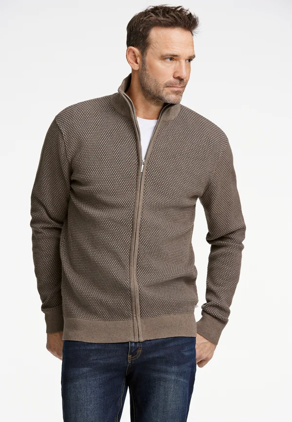 Strickjacke - sand mel