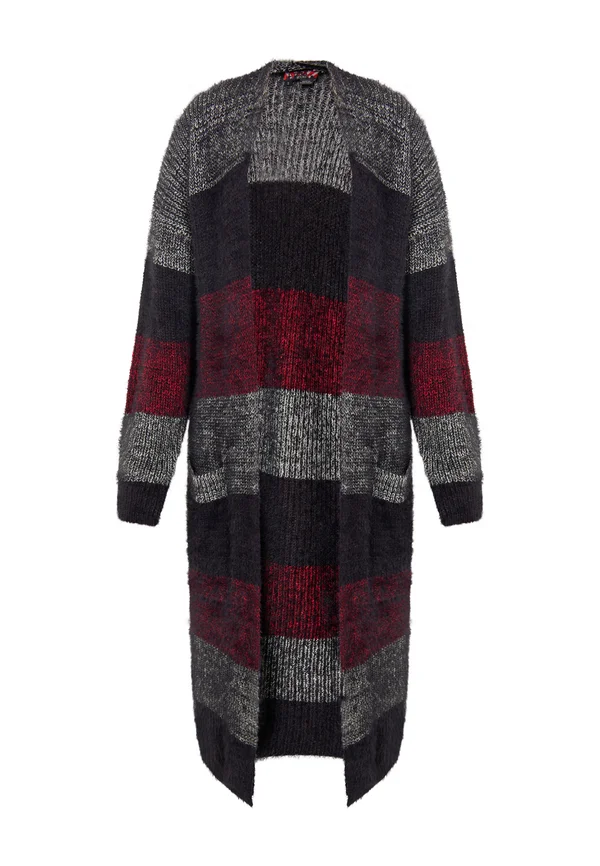 Strickjacke - schwarz mehrfarbig