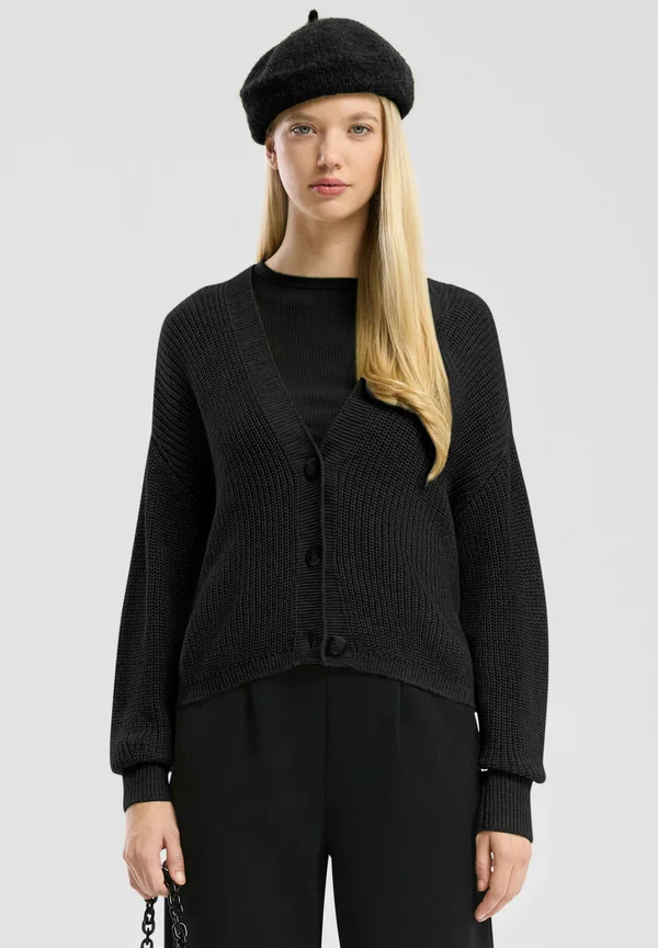 Strickjacke - schwarz
