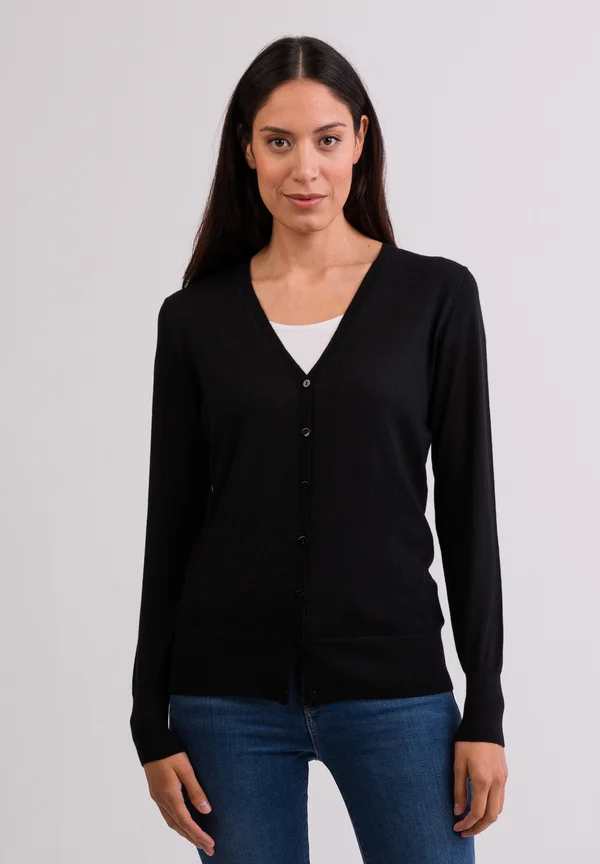 Strickjacke - schwarz