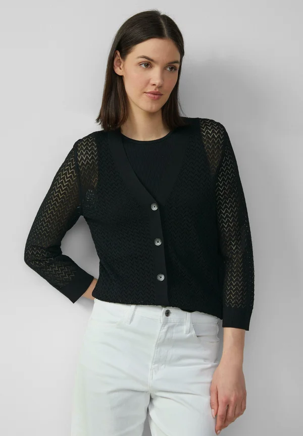 Strickjacke - schwarz