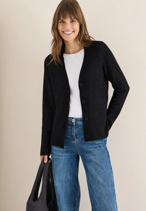 Strickjacke - schwarz