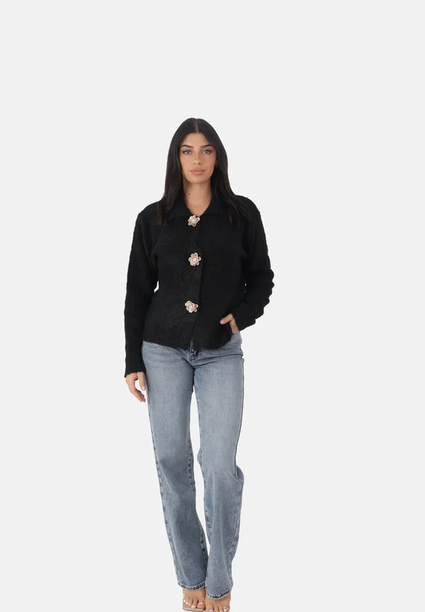 Strickjacke - schwarz