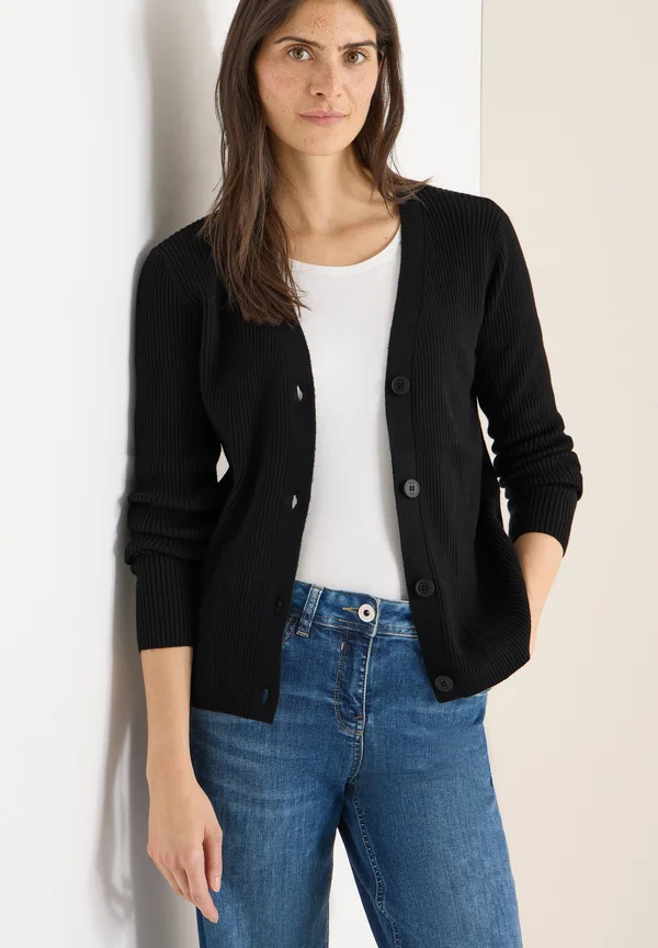 Strickjacke - schwarz