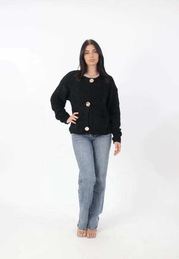 Strickjacke - schwarz