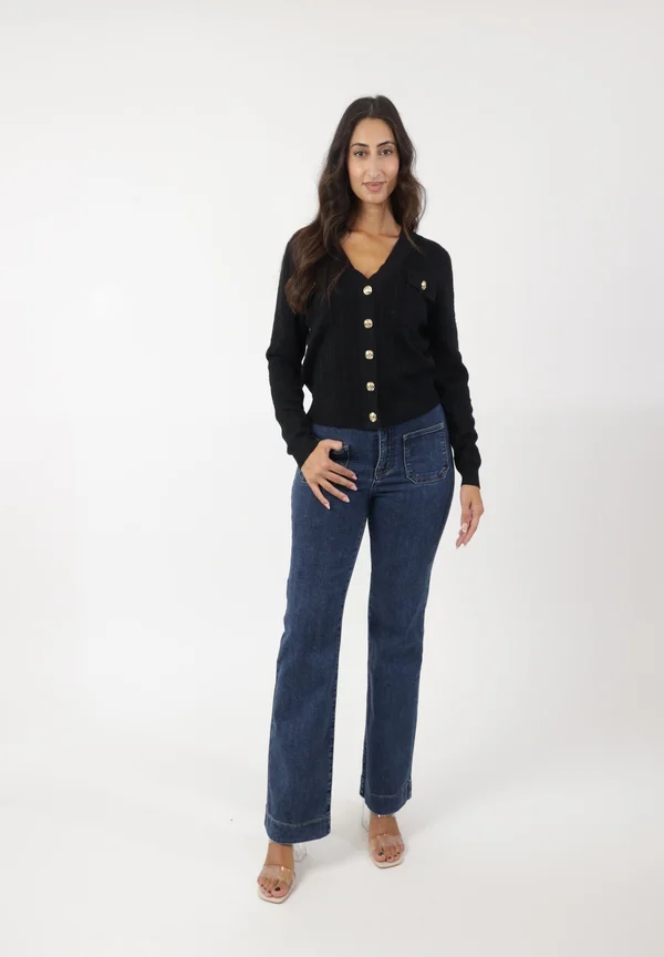 Strickjacke - schwarz