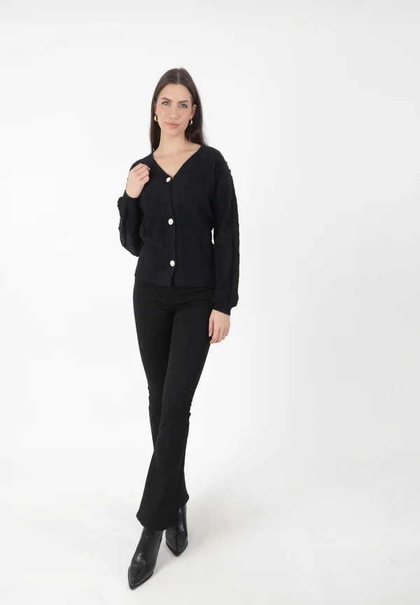 Strickjacke - schwarz