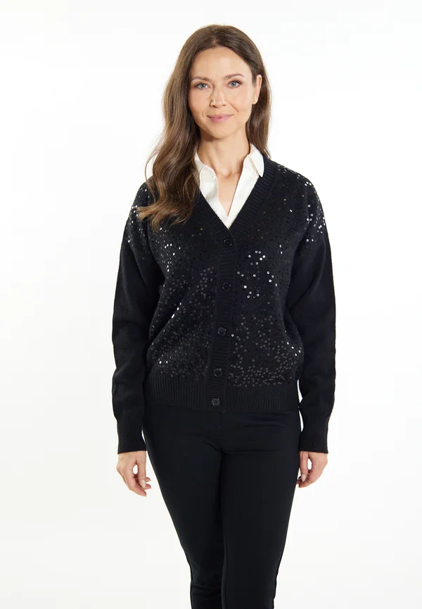 Strickjacke - schwarz