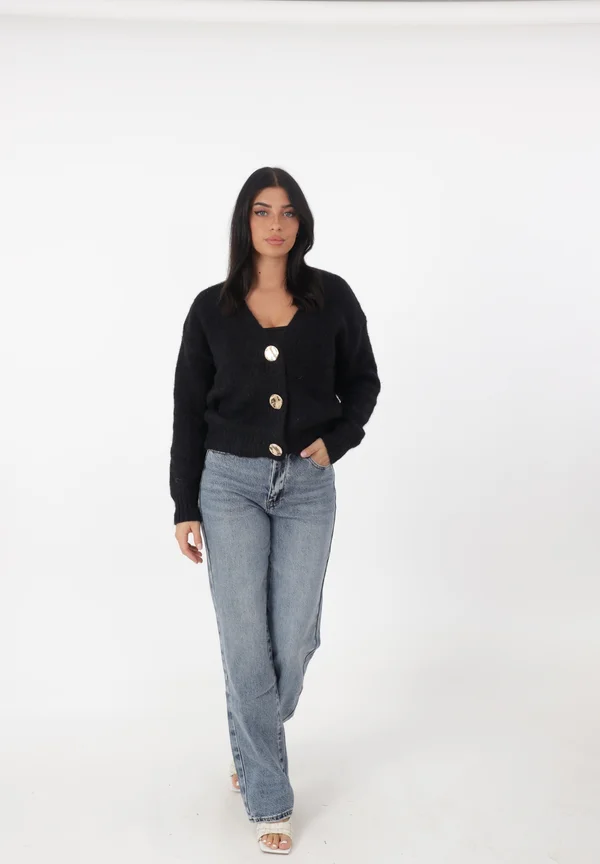 Strickjacke - schwarz
