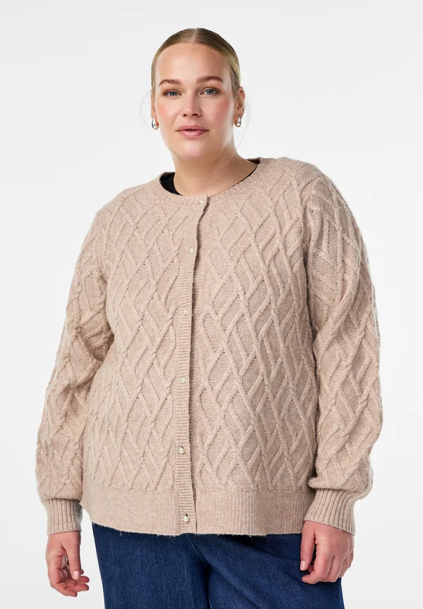 Strickjacke - simply taupe melange