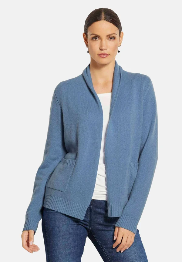 Strickjacke - smoky blue
