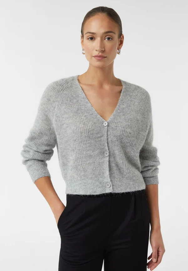 Strickjacke - steingrau
