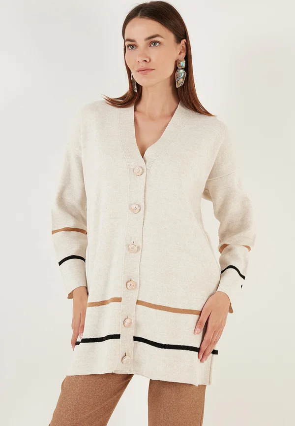 Strickjacke - stone