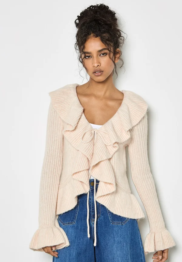 Strickjacke - stone