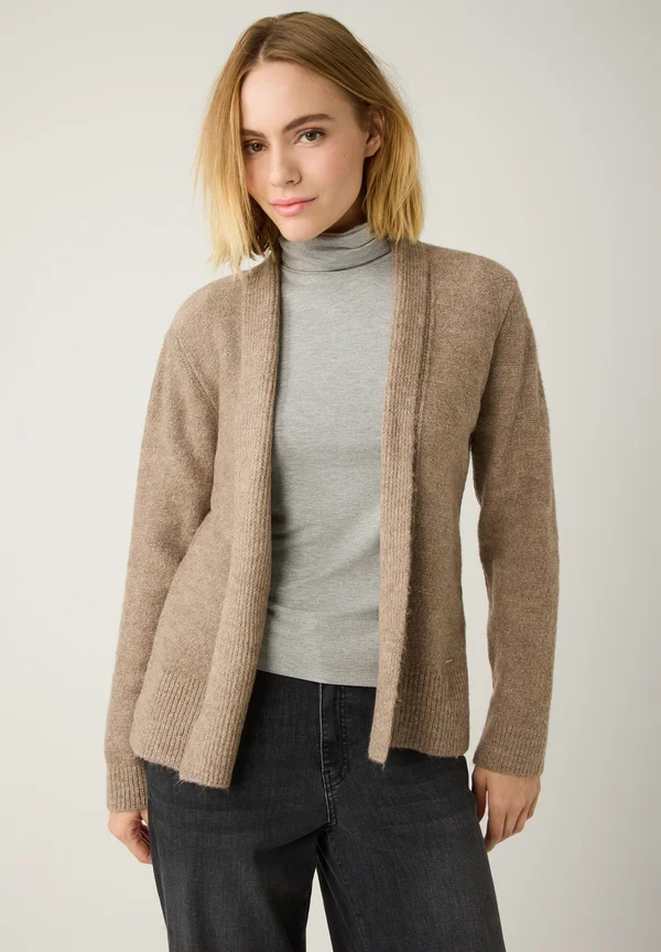 Strickjacke - taupe melange