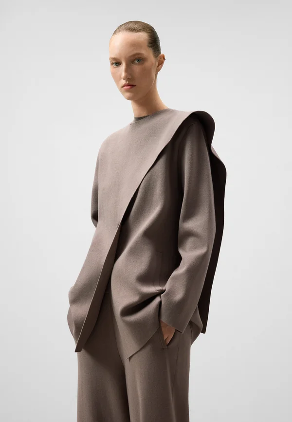 Strickjacke - taupe