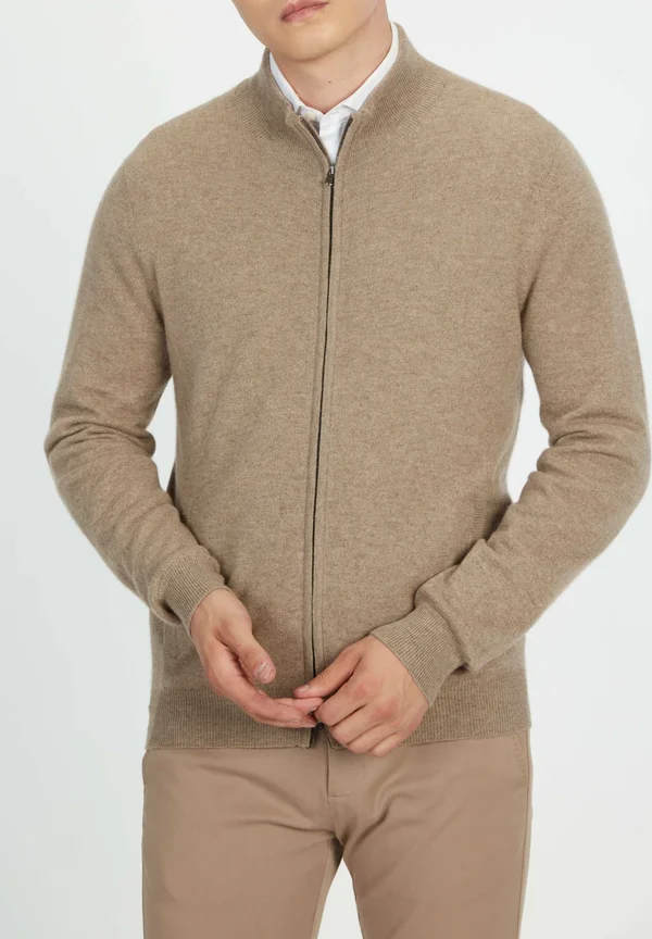Strickjacke - taupe