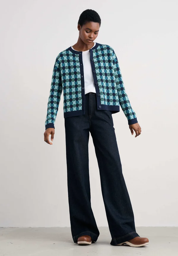 Strickjacke - teal circlet maritime emulsion