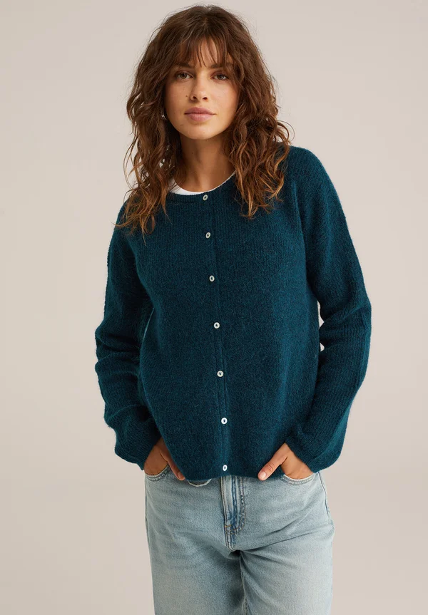 Strickjacke - turquoise