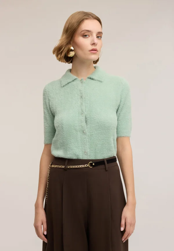 Strickjacke - verde acqua