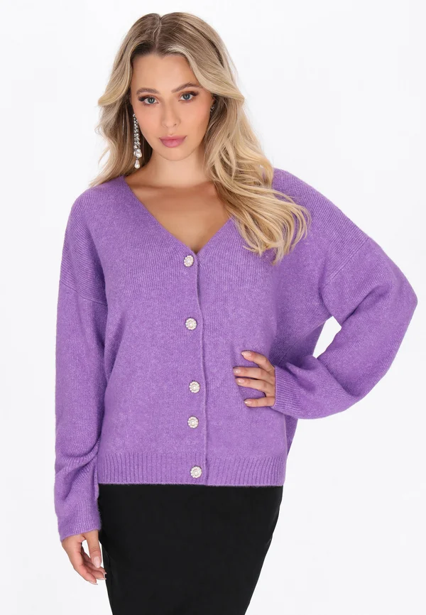 Strickjacke - violet