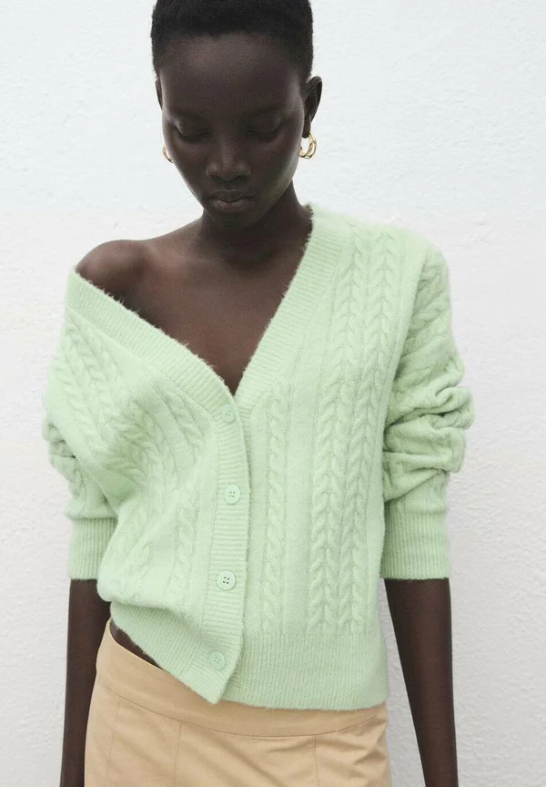 Strickjacke - wassergrün