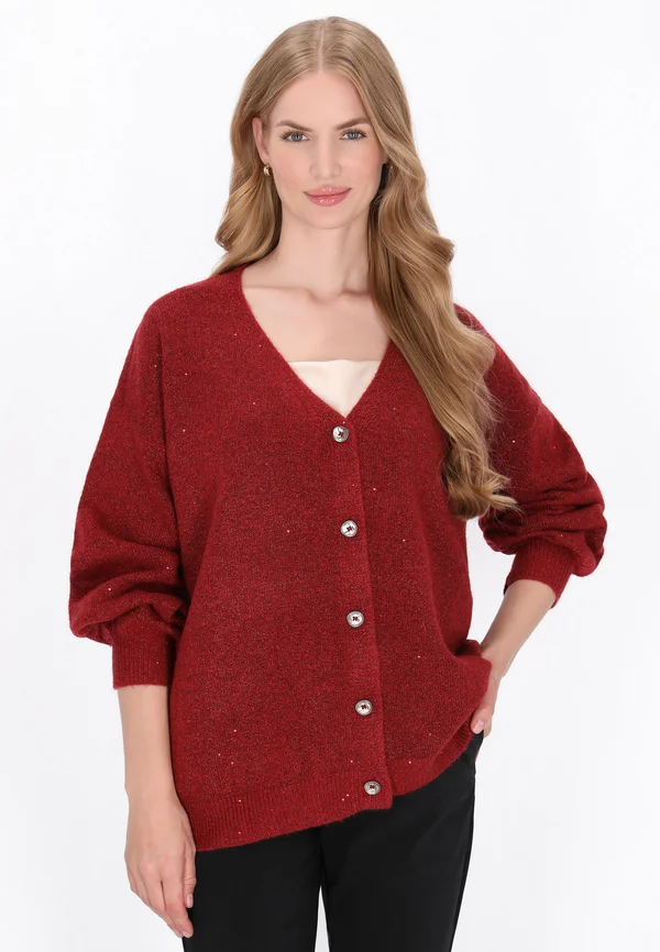 Strickjacke - wine red