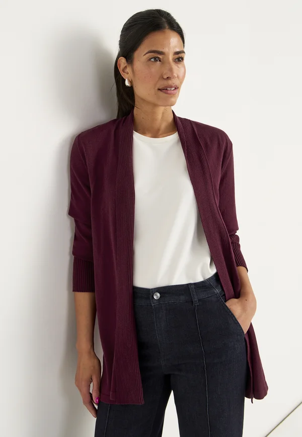 Strickjacke - wine red
