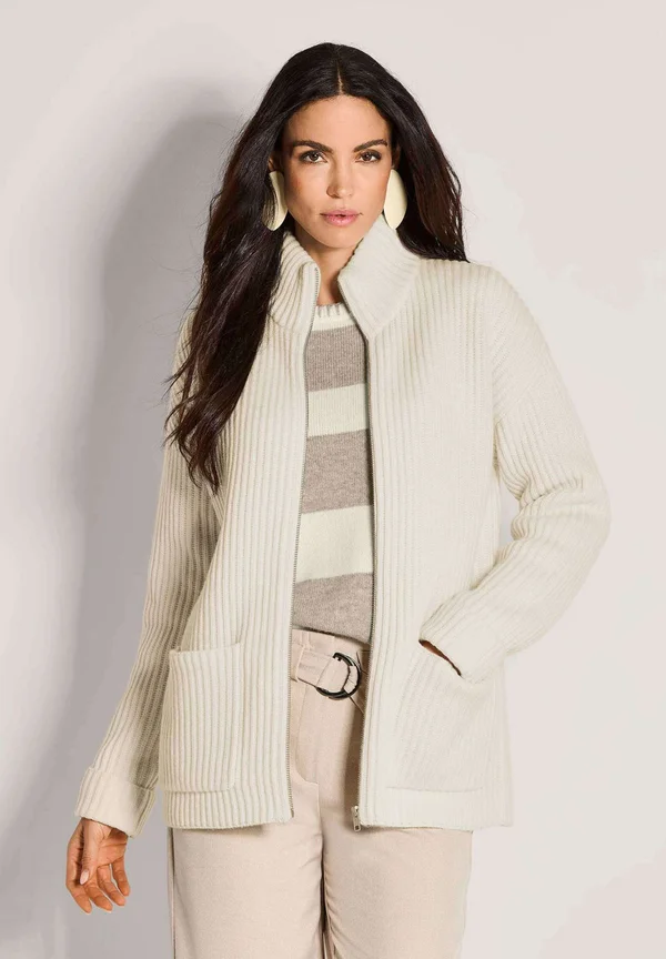 Strickjacke - wool white