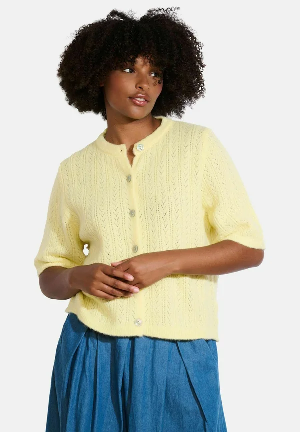 Strickjacke - yellow pastel