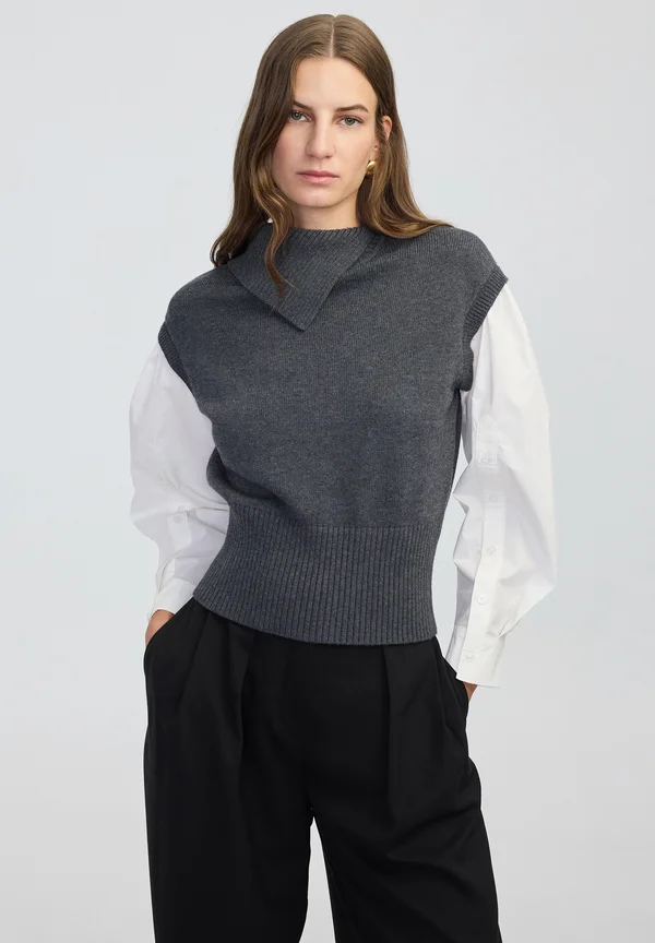 Strickpullover - anthracite mlg