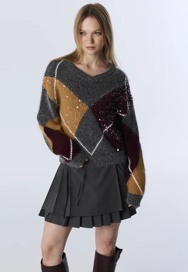 Strickpullover - anthracite