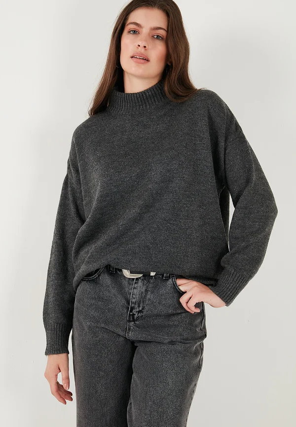 Strickpullover - anthracite
